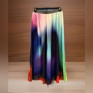 SHEIN Women’s Colorful Gradient Maxi Skirt-1XL-EUC